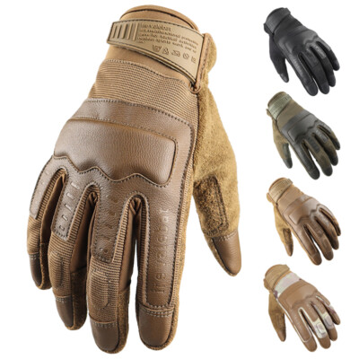 Tactical Motorcycle Gloves - Men & Women Touchscreen Knuckle Protection