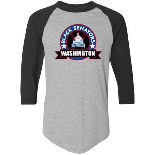 Washington Black Senators Raglan Shirt Colorblock Negro Leagues Baseball - Picture 2 of 7