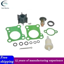 Water Pump Repair Kit with Fuel Filter Thermostat for Honda BF9.9A BF15A Engine