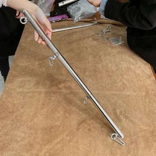 Spreizstange mit 4 Ringen Edelstahl Verstellbare Spreader Bar Knöchel Bondage DE - Bild 2 von 17