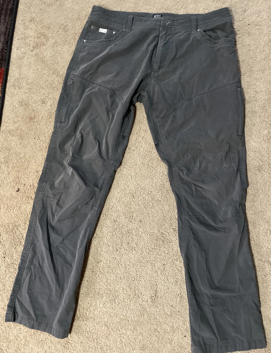 Kuhl Cargo Hiking Work Wear Pants Mens 36x32 RN 108846 Dark Charcoal Grey U.S.A