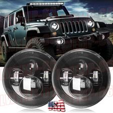Pair 7inch Round Led Projector Hilo Beam Headlights For Jeep Wrangler Jk Tj Pair 7inch Round Led Projector Hilo Beam Headlights For Jeep Wrangler Jk Tj
