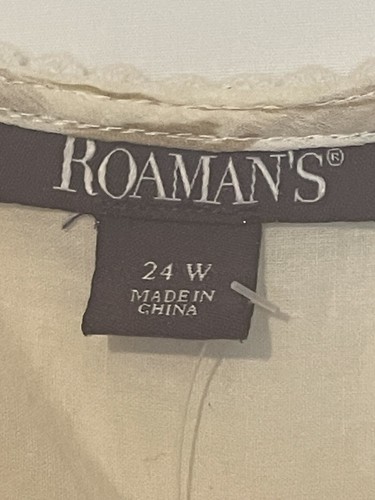 Women’s Roaman’s Babydoll Tank 24W beige and pink - Picture 3 of 4