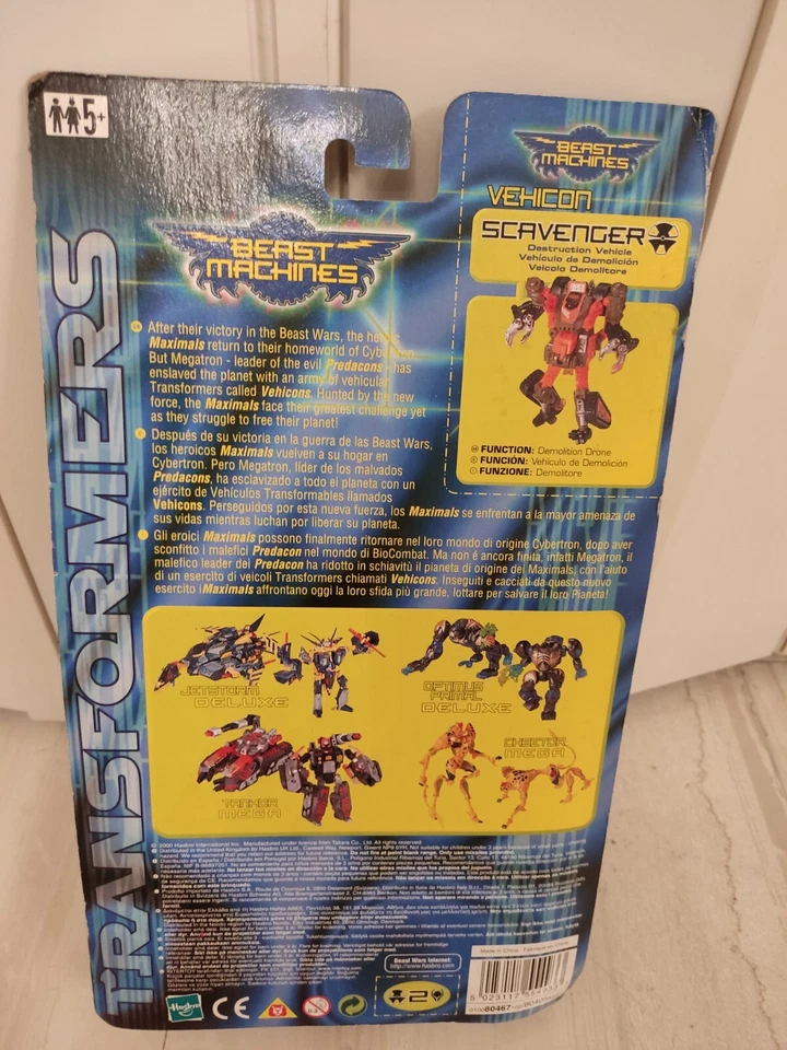 2000 Hasbro Transformers Beast Machines Scavenger VehiconAction Figure New - Image 2 of 4