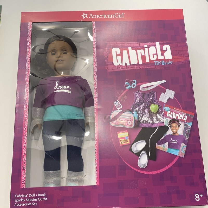 American Girl Doll GABRIELA Deluxe Set Sparkly Sequins Outfit Accessories Bonus