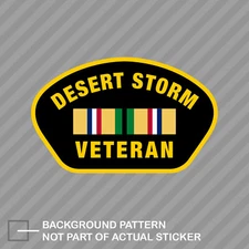 Desert Storm Veteran Sticker Decal Vinyl vet iraq kuwait