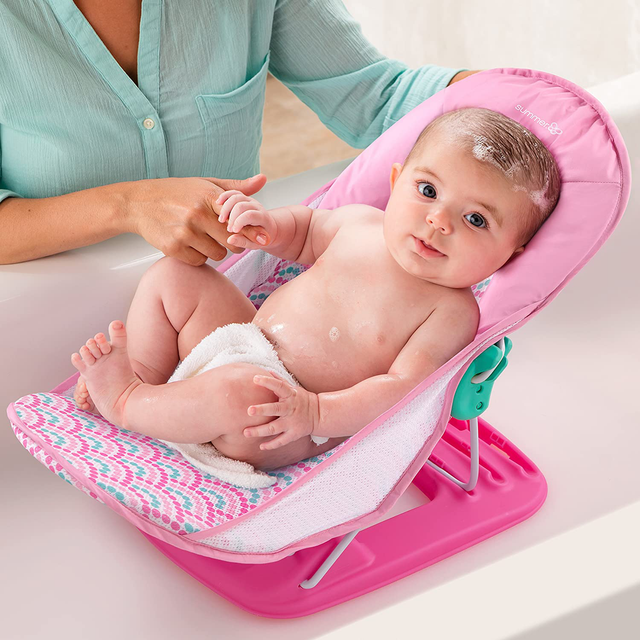 pink baby bath seat