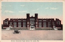 St Louis MO Missouri Grover Cleveland High School Early 1900s Vtg Postcard X7
