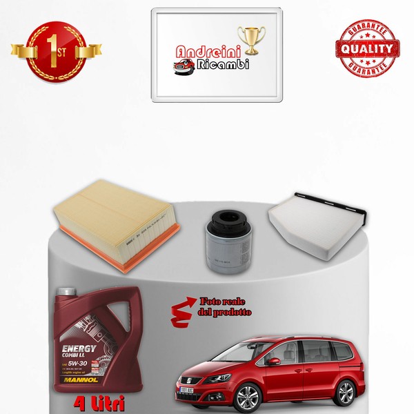 Wartungsset 3 Filter Und ÖL Seat Alhambra II 1.4 TSI 110KW 150PS Ab 2010-image