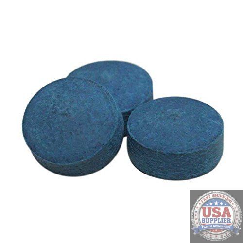 POOL, SNOOKER, BILLIARD Cue Tips Glue On Type (3x 11mm) Brunswick Blue Diamond E