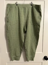 NIKE Yoga Luxe Therma-fit Reversible Quilted Pants Green Women's Size 3X