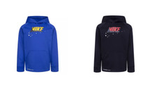 New Nike Boys 4-7 Wordmark Raglan Therma-FIT Hoodie Pick Size Color MSRP: 38