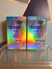 Lot Of 2 Durex Air Ultra Thin Regular Fit Latex Condoms Men 10 Count Exp 2027