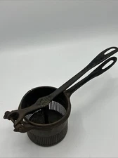 Vintage Potato Ricer Masher Silver & Co N.Y. Ricer Press Cast Iron