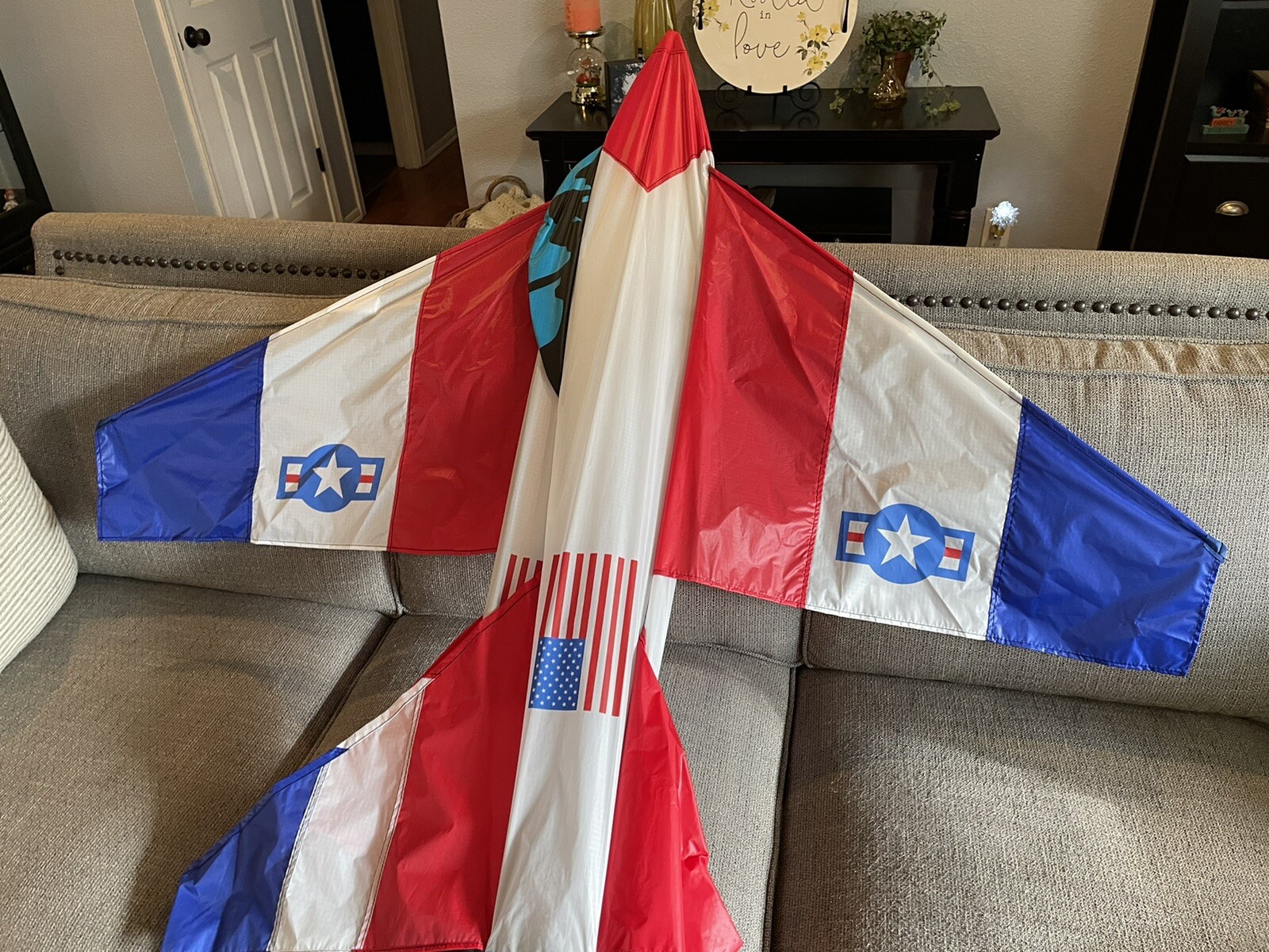 Stunt Kite Joel K. Scholz Signature Series F16 Airplane 48x45 EUC eBay