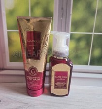 bath and body works luminous moisturizing body wash and foaming hand soap