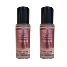 2 NEW Victoria's Secret STRAWBERRIES  CHAMPAGNE Body MIST, 2.5 OZ TRAVEL SIZE