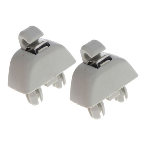 2 Pack New Grey Sun Visor Hook Clip #4F0857561 For Audi A6 C6 2004-2011 - Imagen 8 de 9