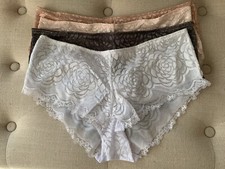 Lace Panties/4 Large Beautiful Lace - Hip Coverage  New.