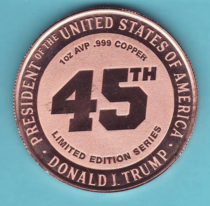 DONALD TRUMP 45TH PRESIDENTIAL Series 10 Coin SET 1 oz. Copper Rounds
