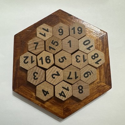 KINGOU Wooden Logic Puzzle Brain Teasers Intellectual Toy Number Puzzle