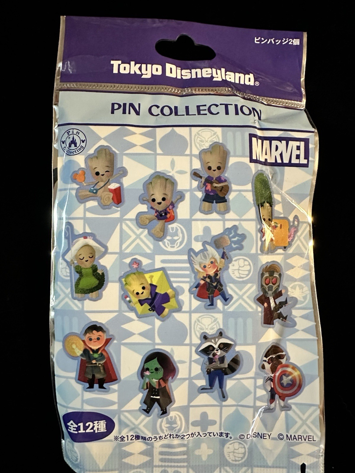 NEW Tokyo Disney Resort Groot Its A Small World Mystery Pin Set Blind Bag 2 Pins
