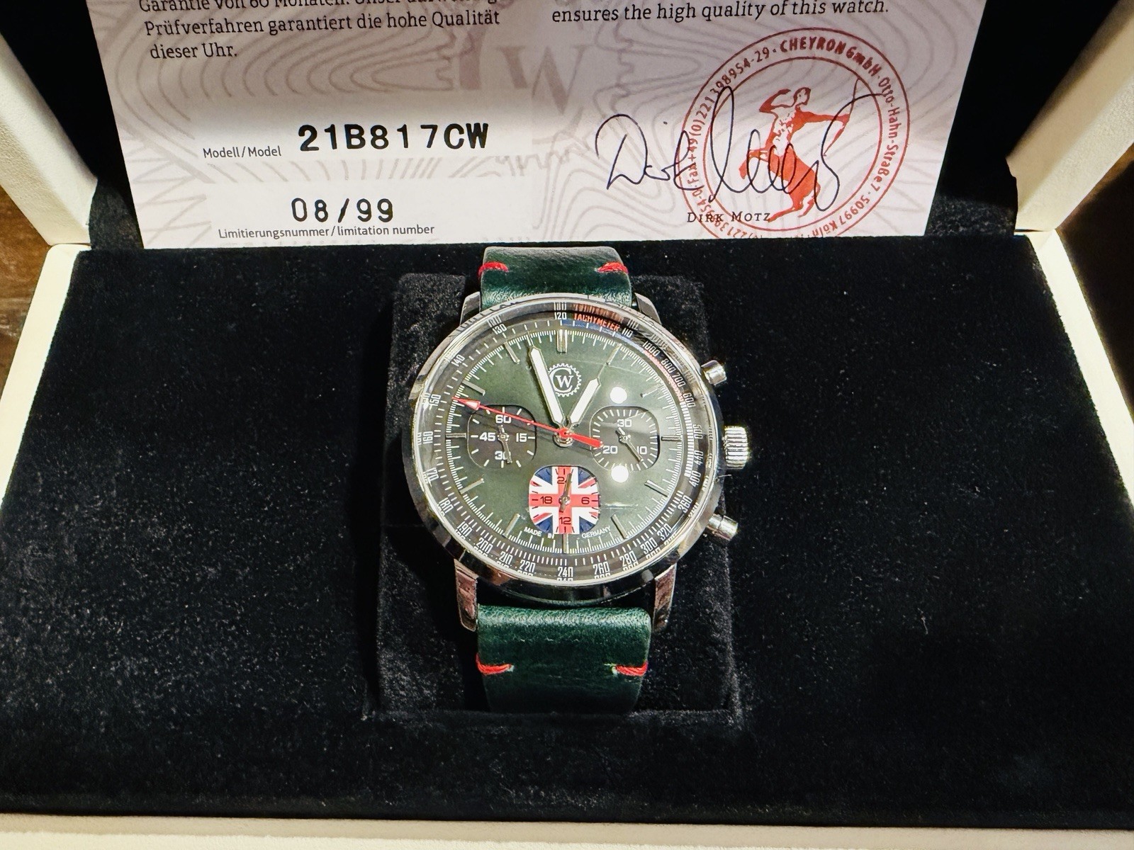 Constantin Weisz Racing Colors 42mm Ltd 8/99  Chrono #21B817CW New w/ Box Papers