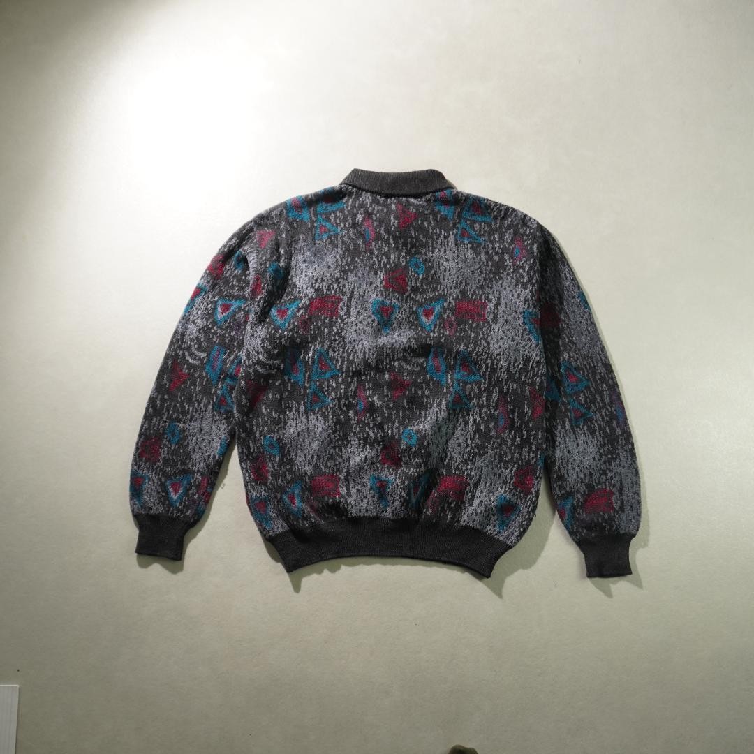 GIVENCHY Wool Silk Blend All-Over Pattern Polo Ma… - image 7