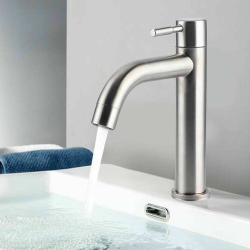 High Quality Basin Faucet Sink Tap Bathroom Faucet Cold Water Deck Mounted - Picture 3 of 12