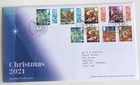 GB QEII 2021 Christmas Singles Royal Mail FDC Tallents House Angel Edinburgh SHS