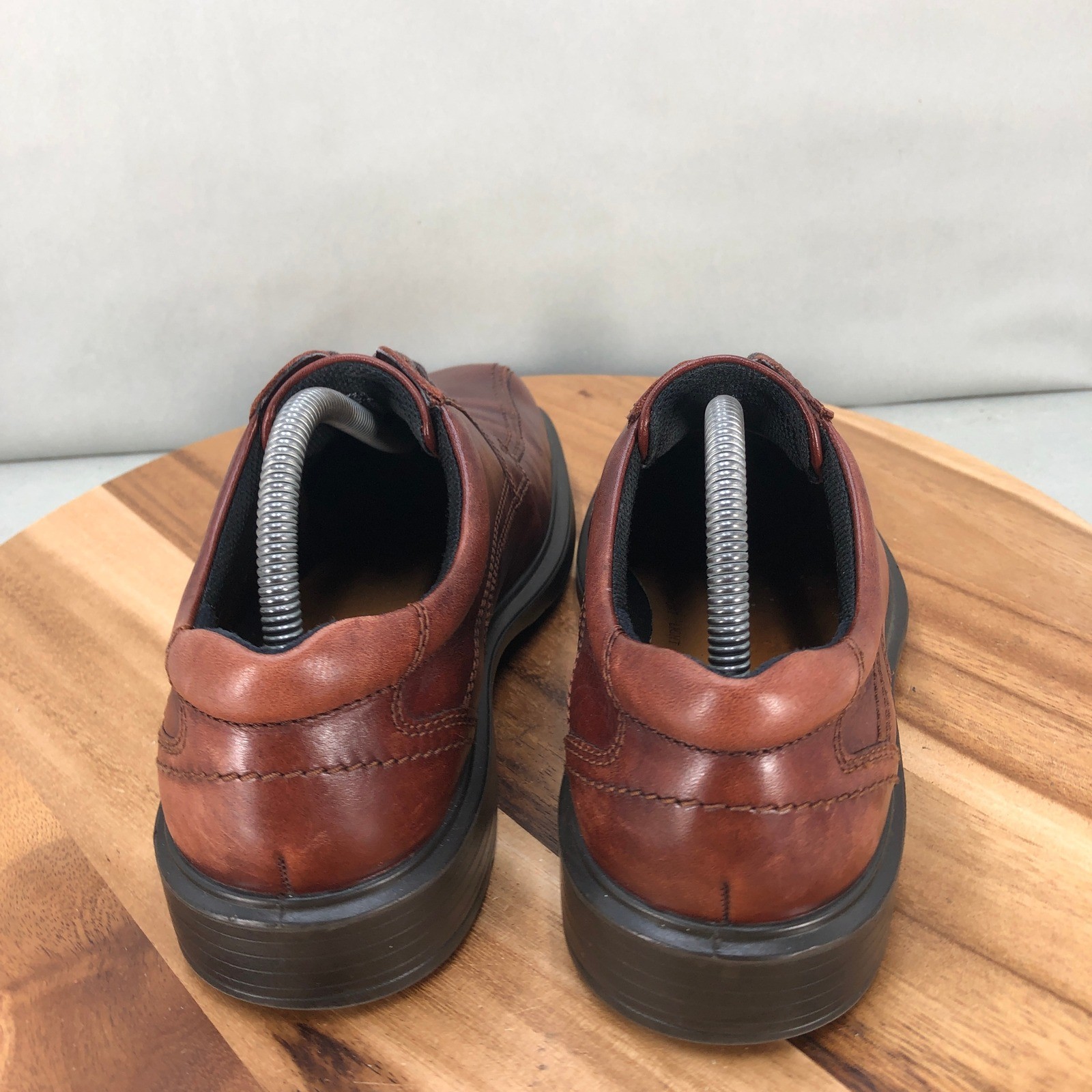 SAOLA Scarpe eleganti Oxford Ecco Bike Toe pelle marrone stringate comode uomo 41 7 5