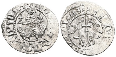 One Medieval Armenian Silver Tram - Sis Cilician Armenia 1198-1219 AD - Levon I