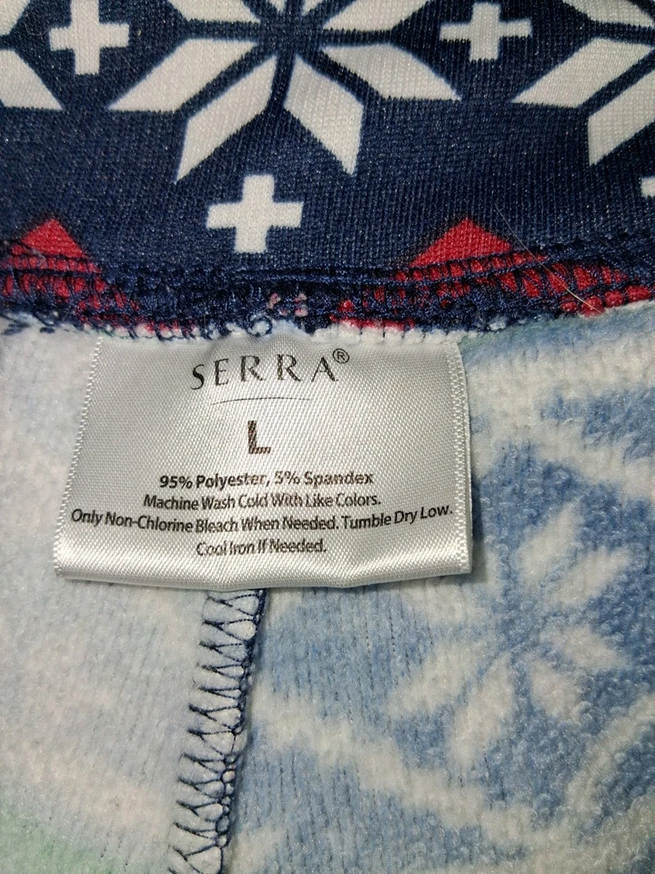 Leggings forrados de lana Serra para mujer estampado navideño multicolor talla grande Foto 3 de 4