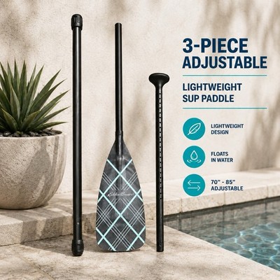 Eddie Bauer Adjustable SUP Paddle For Paddle Board, 3 Piece Lightweight Aluminum