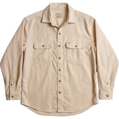Brixton Women Whitecap Corduroy Shirt Button Down S Beige Oversized Utility Fall
