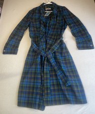 NEW PENDLETON Vintage Robe Men Sz M Green Blue Tartan Plaid 60 s 70 s W/ TAG
