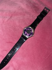 Raro orologio vintage nero viola taglio seta seghetto edizione limitata