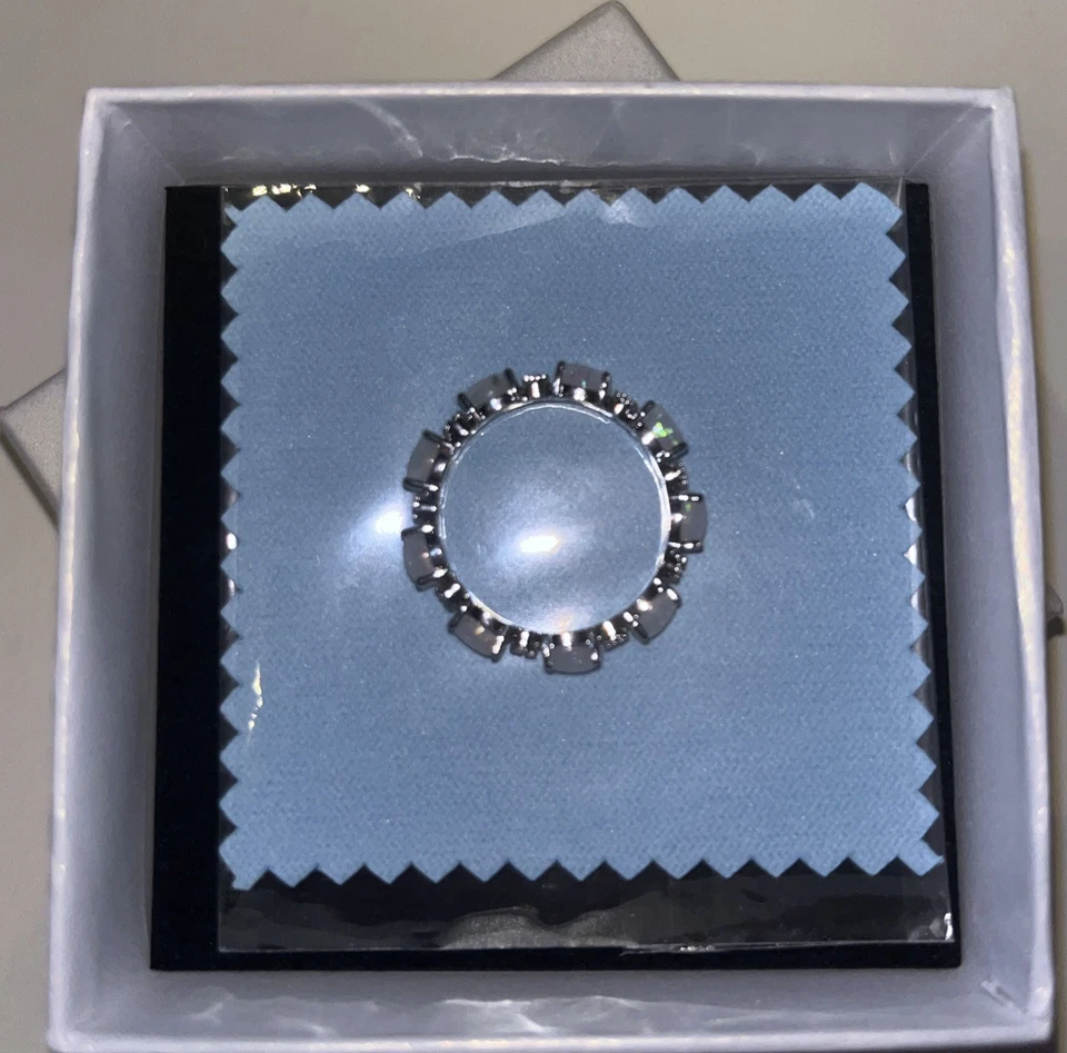 925 Sterling Silver Lab Grown Fire Opal Ring, Size 9.50 - Image 2 of 4