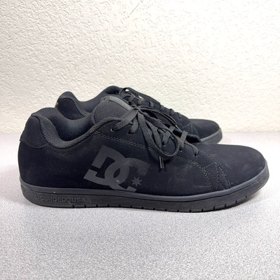 DC Work Crew Shoes Skate Black on Black Mens 12W DC60401 Suede