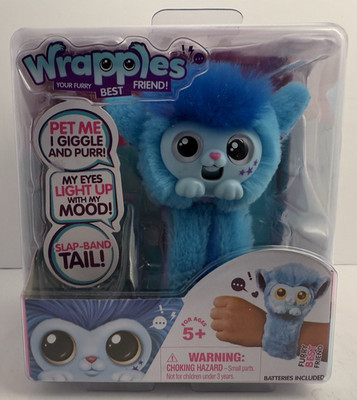 WRAPPLES LITTLE LIVE PETS INTERACTIVE FURRY FRIENDS SHYLO BLUE NEW