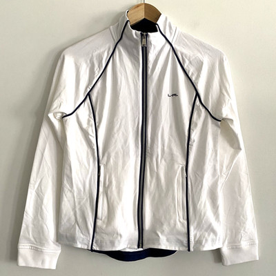 Lauren Ralph Lauren Womens M White Active Jacket Zip Mock Neck Preppy