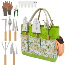Gardening Tools 20-Piece Heavy Duty Garden Hand Tools Stainless Steel Ergonom...