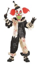 Scary Clown Carnival Halloween Costume Child Medium 8-10 Nightmare with Mask