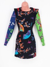 Versace x H&M Silk Blend Mini Dress UK 10 Designer Floral Bodycon