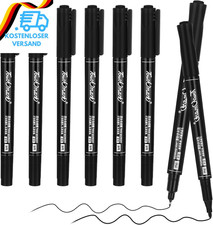Jeffdad 6 St&uuml;ck Permanent Marker Fein, 0.5/1.0Mm Doppelspitze Permanenter Marker
