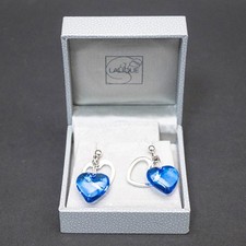 Boucles d'oreilles en cristal coeur Lalique bijoux élégants accessoires de co...