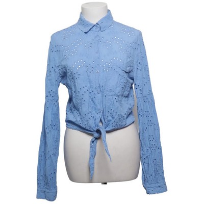Costes Atelier, Wickelbluse, Größe: M, BRODERIE KNOT BLOUSE, Blau #BIy