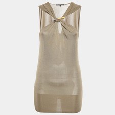 Gucci Brown Stretch Knit Mini Dress S