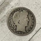 1912 Barber Half Dollar – 90% Silver – Circulated U.S. Coin