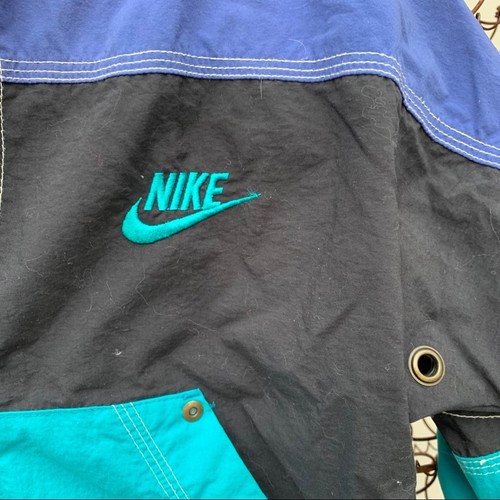 Vintage Nike color block zipper windbreaker jacket MEDIUM 10/12 - Picture 7 of 8